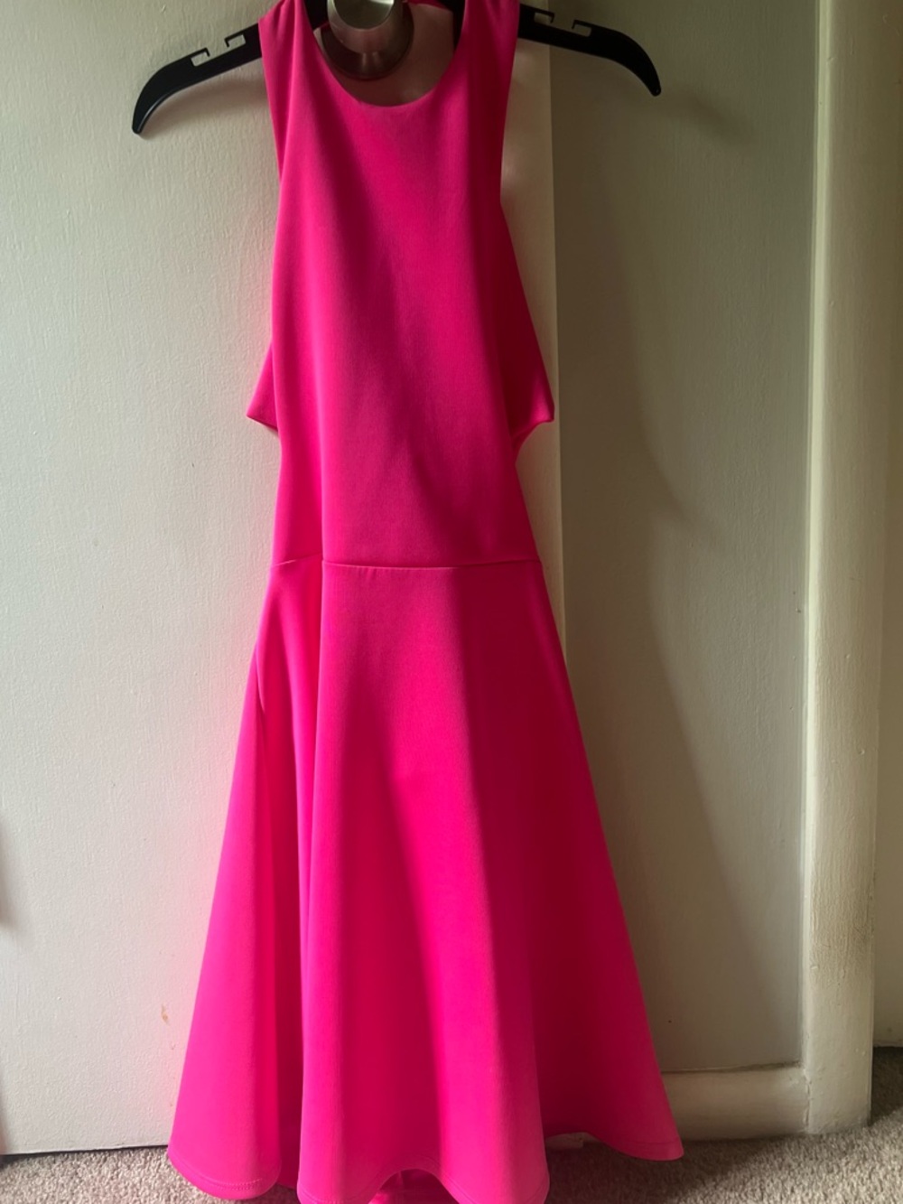 dee elle Hot Pink One-Shoulder Fit & Flare Dress